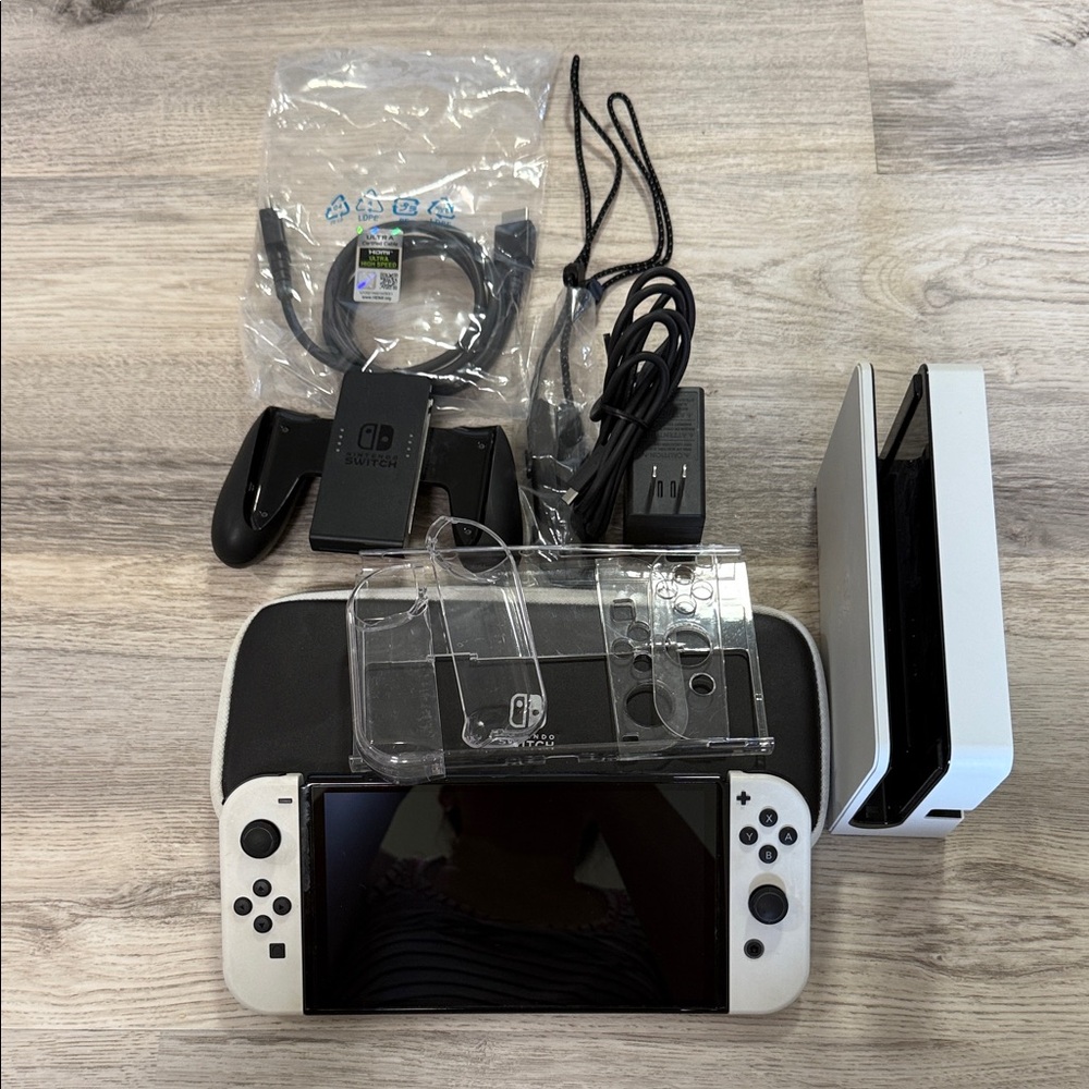 Nintendo Switch OLED in White with Accessories